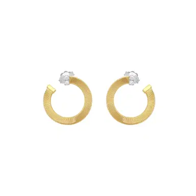 MARCO BICEGO Marco Bicego Masai 18K Yellow & White Gold Wrap Hoops Earrings by The Solist | Thumbnail 1 MARCO BICEGO Marco Bicego Masai 18K Yellow & White Gold Wrap Hoops Earrings by The Solist | Thumbnail 1