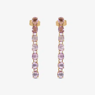 NANIS Nanis 18K Yellow Gold Amethyst Stone Earrings by The Solist | Thumbnail 2 NANIS Nanis 18K Yellow Gold Amethyst Stone Earrings by The Solist | Thumbnail 2