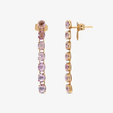 NANIS Nanis 18K Yellow Gold Amethyst Stone Earrings by The Solist | Thumbnail 3 NANIS Nanis 18K Yellow Gold Amethyst Stone Earrings by The Solist | Thumbnail 3