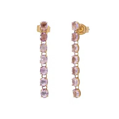 NANIS Nanis 18K Yellow Gold Amethyst Stone Earrings by The Solist | Thumbnail 1 NANIS Nanis 18K Yellow Gold Amethyst Stone Earrings by The Solist | Thumbnail 1