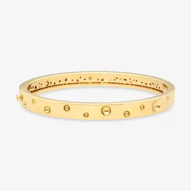 Roberto Coin Roberto Coin Pois Moi Luna 18K Yellow Gold Diamond Bangle Bracelet by The Solist | Thumbnail 3 Roberto Coin Roberto Coin Pois Moi Luna 18K Yellow Gold Diamond Bangle Bracelet by The Solist | Thumbnail 3
