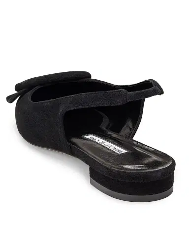 Manolo Blahnik Women's Maylura Suede Slingback Flats - Black - Size 6 | Thumbnail 3 Manolo Blahnik Women's Maylura Suede Slingback Flats - Black - Size 6 | Thumbnail 3