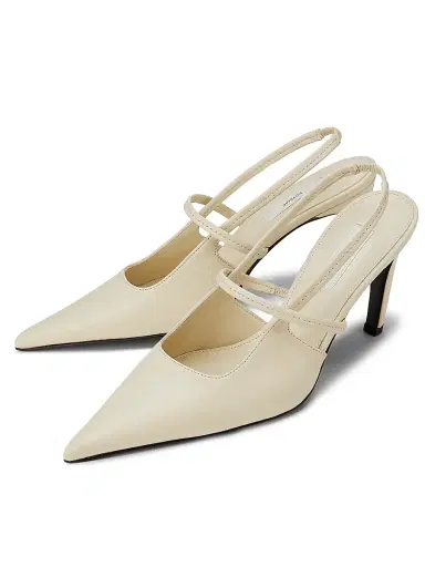 TOTEME Women's 85MM Leather Slingback Pumps - Off White - Size 12 | Thumbnail 2 TOTEME Women's 85MM Leather Slingback Pumps - Off White - Size 12 | Thumbnail 2