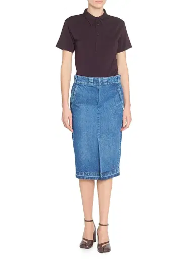 Maison Margiela Women's Denim Midi-Skirt | Thumbnail 2 Maison Margiela Women's Denim Midi-Skirt | Thumbnail 2