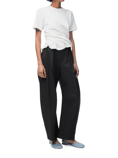 LOEWE Women's Twisted Crewneck Cotton Top - White | Thumbnail 2 LOEWE Women's Twisted Crewneck Cotton Top - White | Thumbnail 2