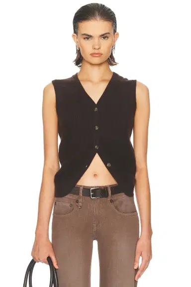R13 Ribbed Wrap Around Vest | Thumbnail 1 R13 Ribbed Wrap Around Vest | Thumbnail 1