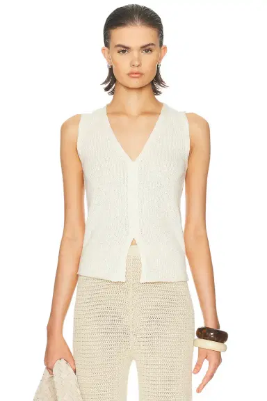 The Elder Statesman Nora Lite Split Hem Tank | Thumbnail 1 The Elder Statesman Nora Lite Split Hem Tank | Thumbnail 1