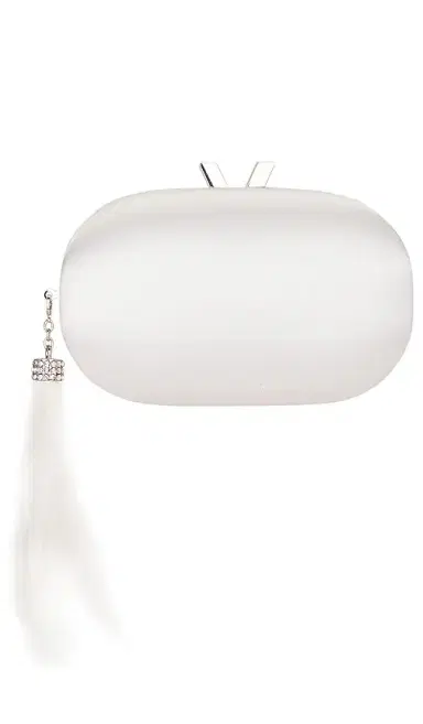 olga berg Jenna Feather Tassel Clutch | Thumbnail 2 olga berg Jenna Feather Tassel Clutch | Thumbnail 2