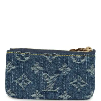 Louis Vuitton Louis Vuitton X Takashi Murakami Key Pouch Denim Monogram Cherry Gold Hardware | Thumbnail 3 Louis Vuitton Louis Vuitton X Takashi Murakami Key Pouch Denim Monogram Cherry Gold Hardware | Thumbnail 3