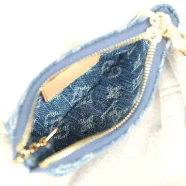 Louis Vuitton Louis Vuitton X Takashi Murakami Key Pouch Denim Monogram Cherry Gold Hardware | Thumbnail 7 Louis Vuitton Louis Vuitton X Takashi Murakami Key Pouch Denim Monogram Cherry Gold Hardware | Thumbnail 7
