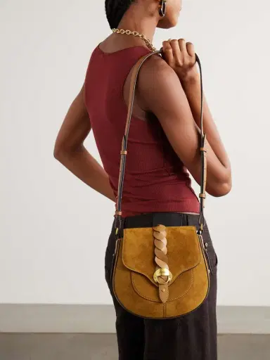 Isabel Marant Altay Small Leather-trimmed Suede Shoulder Bag | Thumbnail 2 Isabel Marant Altay Small Leather-trimmed Suede Shoulder Bag | Thumbnail 2