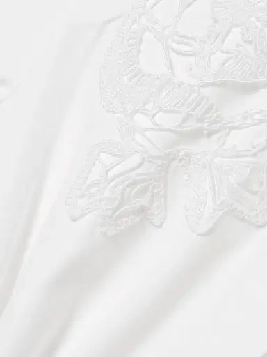 Erdem Embroidered Gathered Cotton-poplin Midi Shirt Dress | Thumbnail 4 Erdem Embroidered Gathered Cotton-poplin Midi Shirt Dress | Thumbnail 4