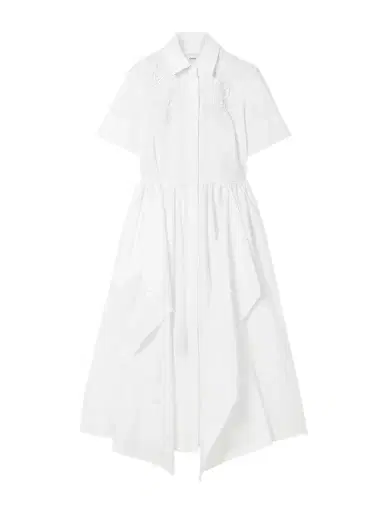 Erdem Embroidered Gathered Cotton-poplin Midi Shirt Dress | Thumbnail 1 Erdem Embroidered Gathered Cotton-poplin Midi Shirt Dress | Thumbnail 1