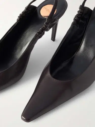 Saint Laurent Anne Marie Gathered Leather Slingback Pumps | Thumbnail 4 Saint Laurent Anne Marie Gathered Leather Slingback Pumps | Thumbnail 4