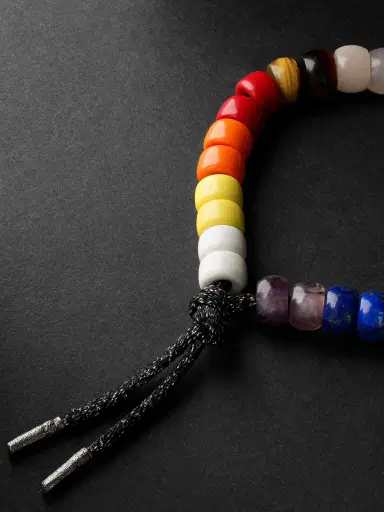 Carolina Bucci Forte Beads Blackened Gold Multi-Stone Bracelet - Men | Thumbnail 3 Carolina Bucci Forte Beads Blackened Gold Multi-Stone Bracelet - Men | Thumbnail 3