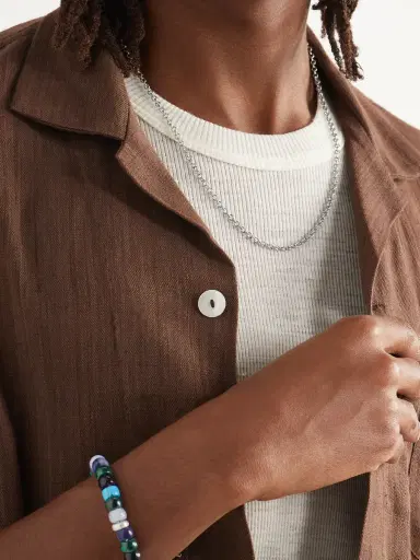 Carolina Bucci Rollò White Gold Chain Necklace - Men | Thumbnail 4 Carolina Bucci Rollò White Gold Chain Necklace - Men | Thumbnail 4