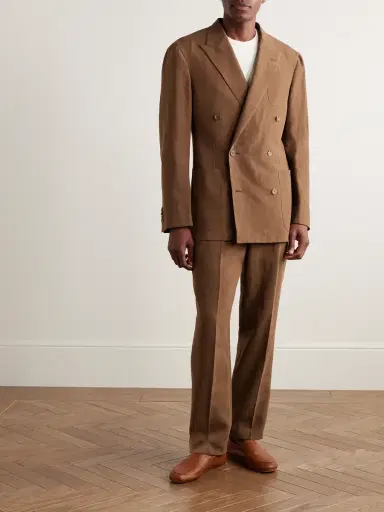 dunhill Cavendish Double-Breasted Linen Suit Jacket - Men | Thumbnail 2 dunhill Cavendish Double-Breasted Linen Suit Jacket - Men | Thumbnail 2