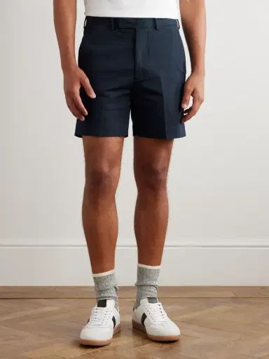 Tom Ford Straight-Leg Pleated Stretch-Cotton Twill Shorts - Men | Thumbnail 3 Tom Ford Straight-Leg Pleated Stretch-Cotton Twill Shorts - Men | Thumbnail 3