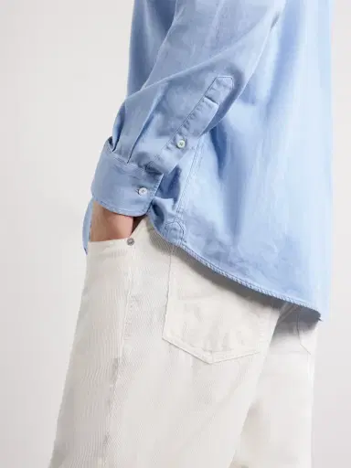 Brunello Cucinelli Cutaway-Collar Cotton-Chambray Shirt - Men | Thumbnail 5 Brunello Cucinelli Cutaway-Collar Cotton-Chambray Shirt - Men | Thumbnail 5