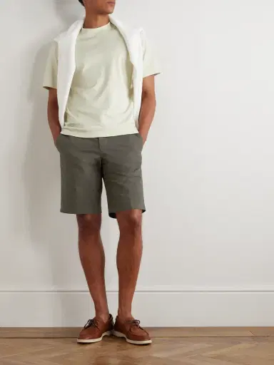 Loro Piana Jarno Straight-Leg Stretch-Cotton Bermuda Shorts - Men | Thumbnail 2 Loro Piana Jarno Straight-Leg Stretch-Cotton Bermuda Shorts - Men | Thumbnail 2