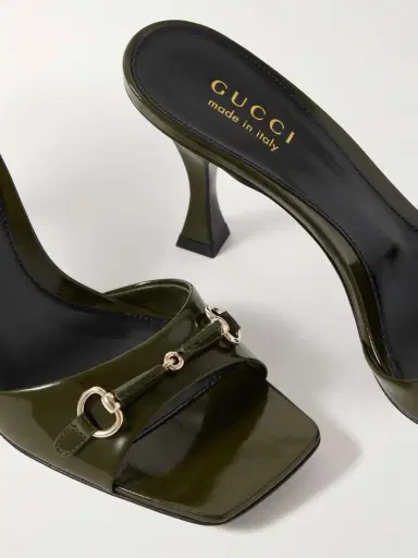 Gucci Selene Horsebit-embellished Patent-leather Mules | Thumbnail 4 Gucci Selene Horsebit-embellished Patent-leather Mules | Thumbnail 4