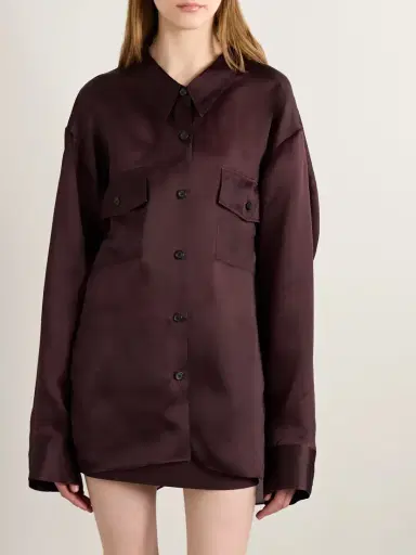 Khaite Matteo Oversized Silk-organza Shirt | Thumbnail 3 Khaite Matteo Oversized Silk-organza Shirt | Thumbnail 3