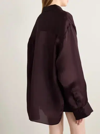 Khaite Matteo Oversized Silk-organza Shirt | Thumbnail 4 Khaite Matteo Oversized Silk-organza Shirt | Thumbnail 4