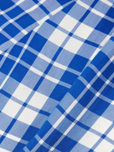 Proenza Schouler Hallie Ruched Checked Twill Midi Dress | Thumbnail 4 Proenza Schouler Hallie Ruched Checked Twill Midi Dress | Thumbnail 4