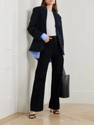 Acne Studios Layered Striped Twill Blazer | Thumbnail 2 Acne Studios Layered Striped Twill Blazer | Thumbnail 2