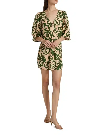 MISA Los Angeles Women's Willa Printed Keyhole Minidress - Tonal Cactus | Thumbnail 2 MISA Los Angeles Women's Willa Printed Keyhole Minidress - Tonal Cactus | Thumbnail 2