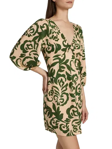 MISA Los Angeles Women's Willa Printed Keyhole Minidress - Tonal Cactus | Thumbnail 4 MISA Los Angeles Women's Willa Printed Keyhole Minidress - Tonal Cactus | Thumbnail 4