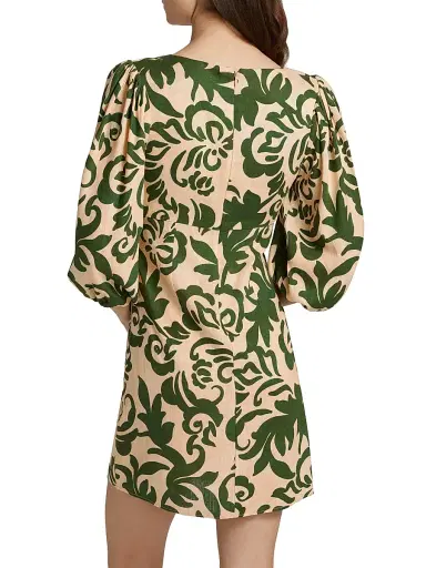 MISA Los Angeles Women's Willa Printed Keyhole Minidress - Tonal Cactus | Thumbnail 5 MISA Los Angeles Women's Willa Printed Keyhole Minidress - Tonal Cactus | Thumbnail 5