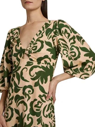 MISA Los Angeles Women's Willa Printed Keyhole Minidress - Tonal Cactus | Thumbnail 6 MISA Los Angeles Women's Willa Printed Keyhole Minidress - Tonal Cactus | Thumbnail 6