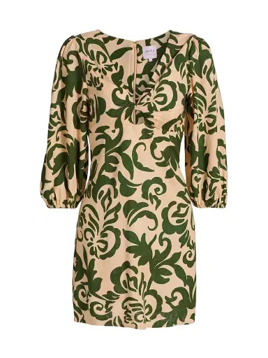 MISA Los Angeles Women's Willa Printed Keyhole Minidress - Tonal Cactus | Thumbnail 1 MISA Los Angeles Women's Willa Printed Keyhole Minidress - Tonal Cactus | Thumbnail 1
