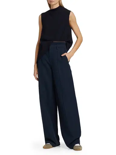 Vince Women's Draped Asymmetric A-Line Top - Coastal - Size XS | Thumbnail 2 Vince Women's Draped Asymmetric A-Line Top - Coastal - Size XS | Thumbnail 2