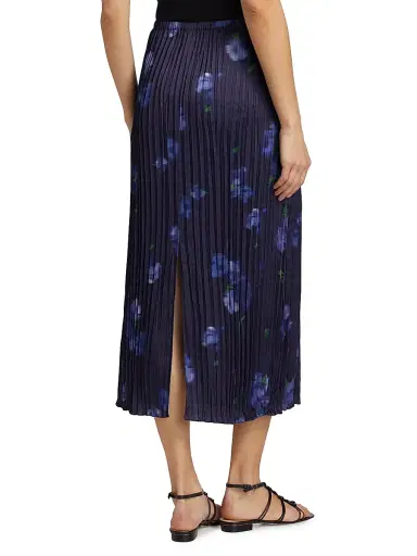 Vince Women's Poppy Blur Crushed Column Midi-Skirt - Midnight | Thumbnail 5 Vince Women's Poppy Blur Crushed Column Midi-Skirt - Midnight | Thumbnail 5