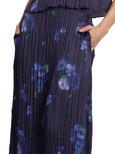 Vince Women's Poppy Blur Crushed Column Midi-Skirt - Midnight | Thumbnail 6 Vince Women's Poppy Blur Crushed Column Midi-Skirt - Midnight | Thumbnail 6