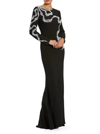 Mac Duggal Women's Beaded Column Gown | Thumbnail 1 Mac Duggal Women's Beaded Column Gown | Thumbnail 1