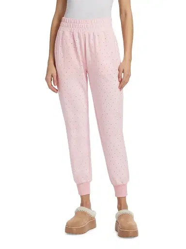 Generation Love Women's Ruel Crystal French Terry Elasticized Sweatpants - Sugar Pink | Thumbnail 3 Generation Love Women's Ruel Crystal French Terry Elasticized Sweatpants - Sugar Pink | Thumbnail 3