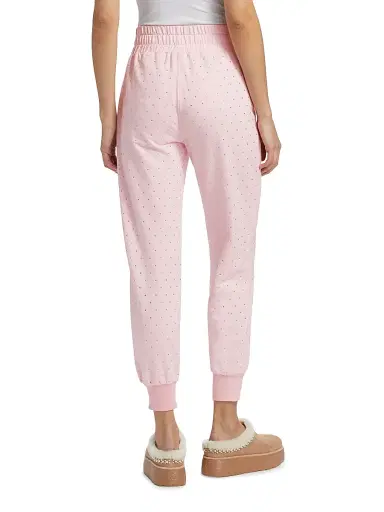 Generation Love Women's Ruel Crystal French Terry Elasticized Sweatpants - Sugar Pink | Thumbnail 5 Generation Love Women's Ruel Crystal French Terry Elasticized Sweatpants - Sugar Pink | Thumbnail 5