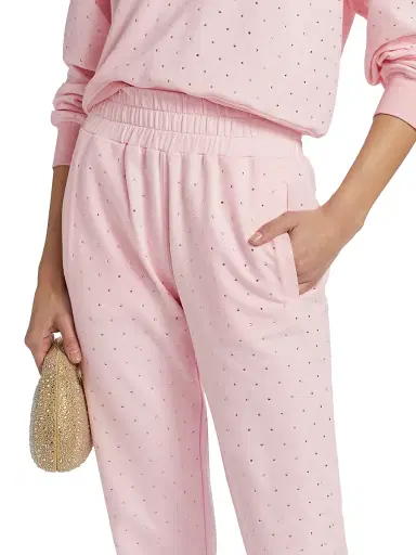 Generation Love Women's Ruel Crystal French Terry Elasticized Sweatpants - Sugar Pink | Thumbnail 6 Generation Love Women's Ruel Crystal French Terry Elasticized Sweatpants - Sugar Pink | Thumbnail 6