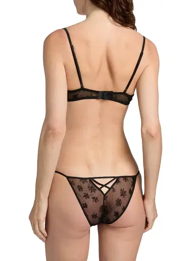 Kiki de Montparnasse Women's Lace Underwire Balconette Bra - Black | Thumbnail 4 Kiki de Montparnasse Women's Lace Underwire Balconette Bra - Black | Thumbnail 4