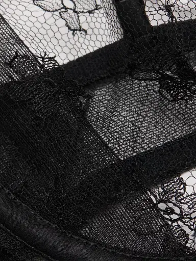 Kiki de Montparnasse Women's Lace Underwire Balconette Bra - Black | Thumbnail 6 Kiki de Montparnasse Women's Lace Underwire Balconette Bra - Black | Thumbnail 6