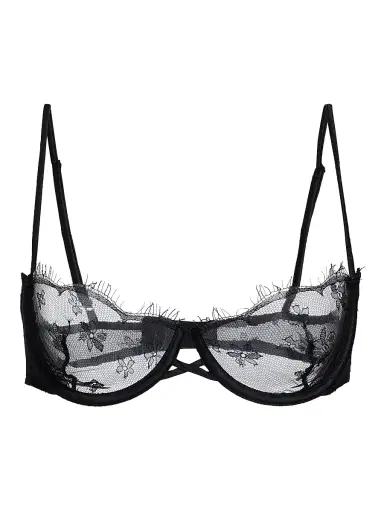 Kiki de Montparnasse Women's Lace Underwire Balconette Bra - Black | Thumbnail 1 Kiki de Montparnasse Women's Lace Underwire Balconette Bra - Black | Thumbnail 1