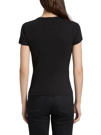 Leset Women's Nando Slim Fit Cotton T-Shirt - Black | Thumbnail 12 Leset Women's Nando Slim Fit Cotton T-Shirt - Black | Thumbnail 12