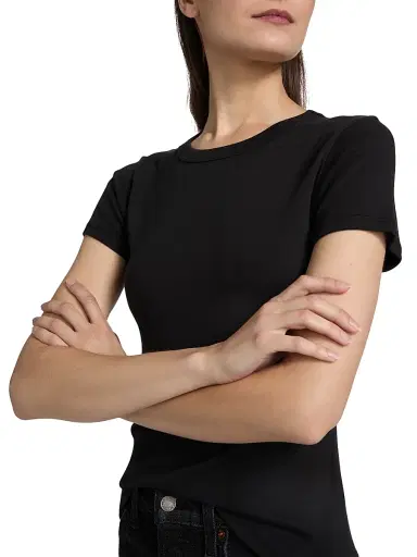 Leset Women's Nando Slim Fit Cotton T-Shirt - Black | Thumbnail 13 Leset Women's Nando Slim Fit Cotton T-Shirt - Black | Thumbnail 13