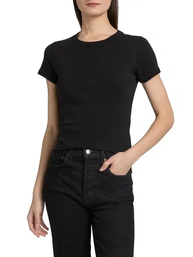 Leset Women's Nando Slim Fit Cotton T-Shirt - Black | Thumbnail 10 Leset Women's Nando Slim Fit Cotton T-Shirt - Black | Thumbnail 10