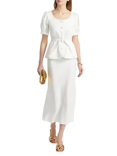 Saloni Women's Blanca Puff-Sleeve Jacket - | Thumbnail 2 Saloni Women's Blanca Puff-Sleeve Jacket - | Thumbnail 2
