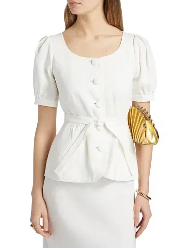 Saloni Women's Blanca Puff-Sleeve Jacket - | Thumbnail 3 Saloni Women's Blanca Puff-Sleeve Jacket - | Thumbnail 3