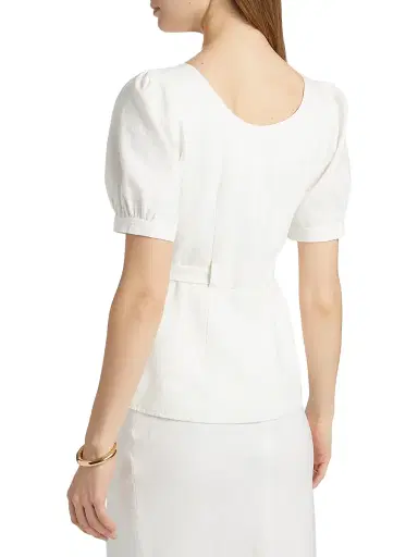 Saloni Women's Blanca Puff-Sleeve Jacket - | Thumbnail 5 Saloni Women's Blanca Puff-Sleeve Jacket - | Thumbnail 5